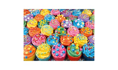Farbige Cupcakes