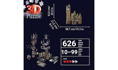 3D Puzzle: Hogwarts Schloss - Astronomieturm - Night Edition